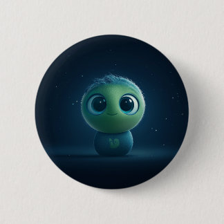 Adorable Pixar-Inspired Fuzzy Creature Wall Art Button
