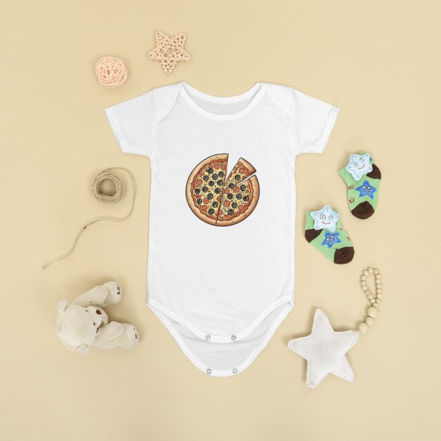 Adorable Pizza Lover Baby Bodysuit (Creator Uploaded)