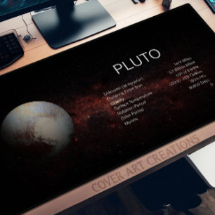 Adorable Pluto Tiny Dwarf Planet Desk Mat