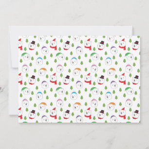 Adorable Polar Bear Head Christmas Holiday Card