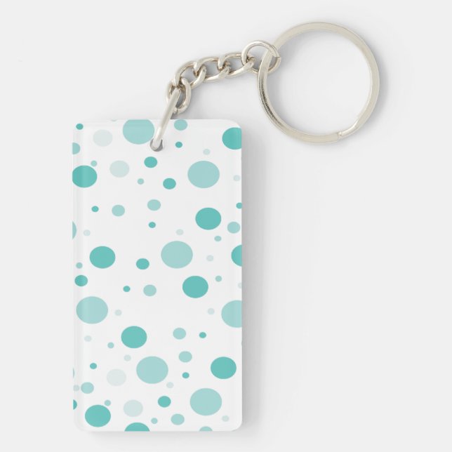 Adorable Polka Dots Pattern Keychain (Back)