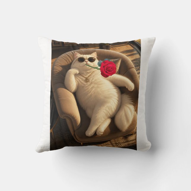 Adorable Poodle Dancing Ballet Poter Throw Pillow (Back)