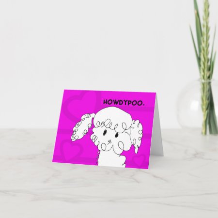 Adorable Poodle Notecard