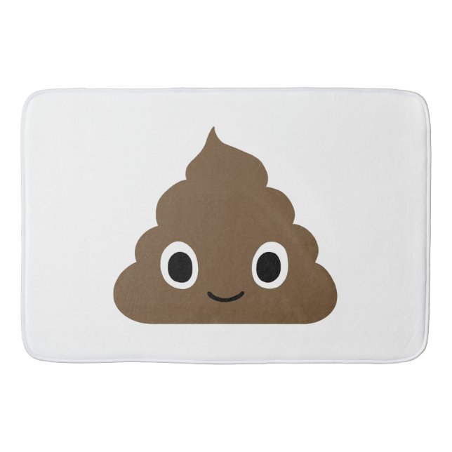 Adorable Poop - Kawaii Crap - Happy Doo Doo Bathroom Mat (Front)
