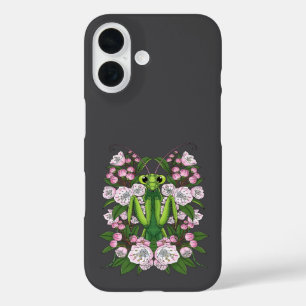 Adorable Praying Mantis And Mountain Laurel  iPhone 16 Case