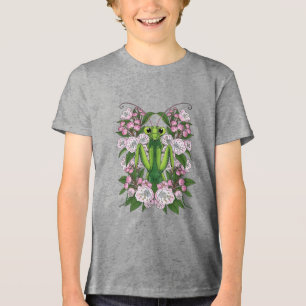 Adorable Praying Mantis And Mountain Laurel Tri-Blend Shirt