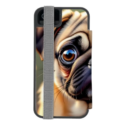 Adorable Pug Close up | Cute Dog  iPhone SE/5/5s Wallet Case