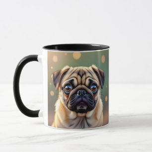 Adorable Pug Close up   Cute Dog Personalized Mug