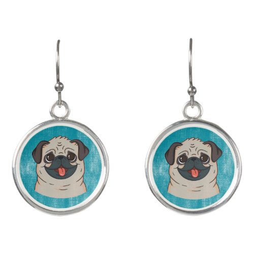 Adorable Pug Earrings