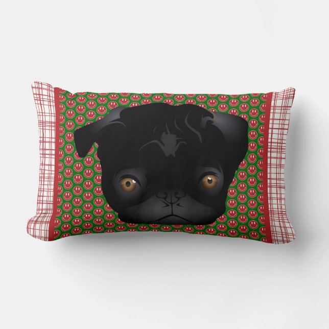 Adorable Pug Home Decor Gifts Lumbar Pillow (Front)