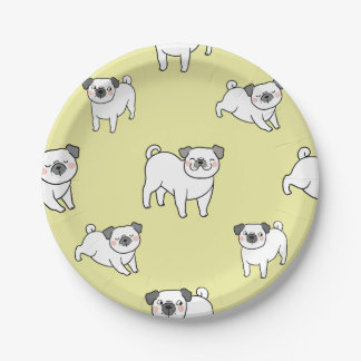 Adorable Pug Pattern Dog-Themed Party Paper Plates