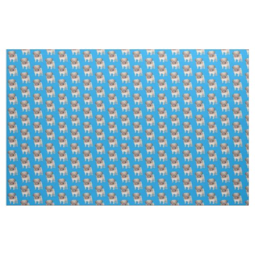 Adorable Pug Puppy Fabric