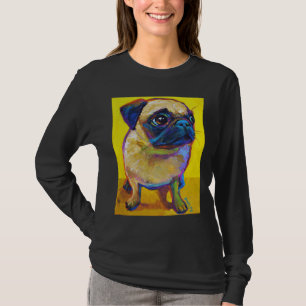 Adorable Pug Puppy on Yellow Classic T-Shirt 250