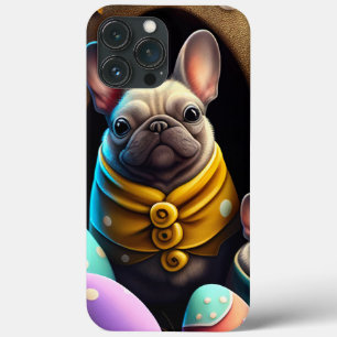 Adorable Pug with Easter Eggs A Festive and Cute iPhone 13 Pro Max Case