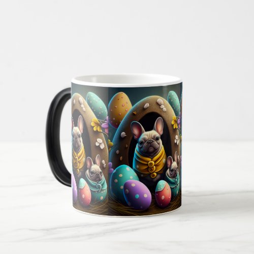 Adorable Pug with Easter Eggs A Festive and Cute Magic Mug