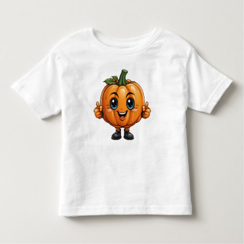 Adorable Pumpkin with face   Toddler T_shirt