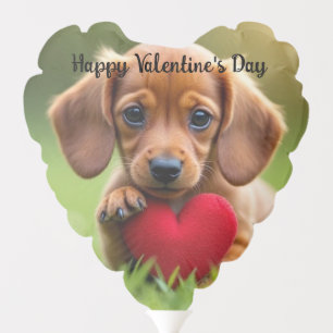 Adorable Pup With Heart Balloon