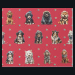 Adorable Puppies 4 Christmas Holiday on Red Wrapping Paper<br><div class="desc">Cute puppies on holiday wrapping paper will entertain and delight anyone you gift it to! Adorable, quality wrapping paper will be your favorite. Look for all our holiday puppy products in our Happy Holidays, Dog Breed Ornaments, and Holiday Wraps and Accessories Collections. Plus, any animal-themed products sold from the Paws...</div>