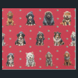 Adorable Puppies 4 Christmas Holiday on Red Wrapping Paper<br><div class="desc">Cute puppies on holiday wrapping paper will entertain and delight anyone you gift it to! Adorable, quality wrapping paper will be your favorite. Look for all our holiday puppy products in our Happy Holidays, Dog Breed Ornaments, and Holiday Wraps and Accessories Collections. Plus, any animal-themed products sold from the Paws...</div>