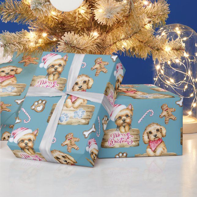 Adorable Puppies Wrapping Paper (Holidays)