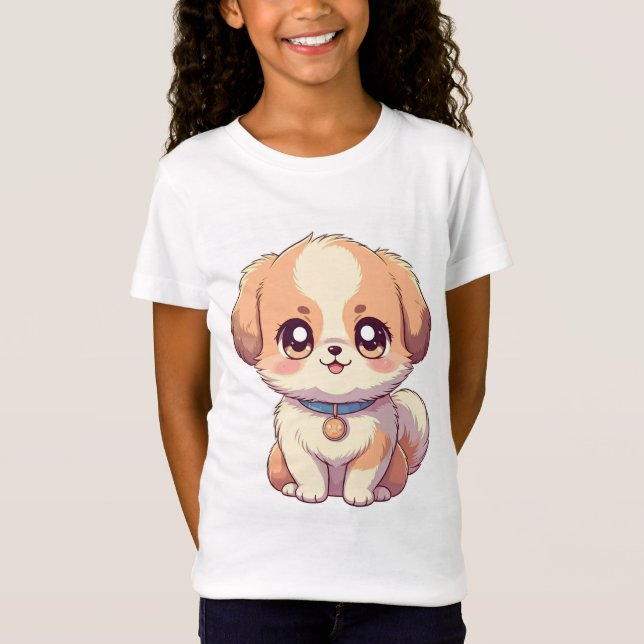 Adorable Puppy Anime T-Shirts for Kids – Cute & St (Front)