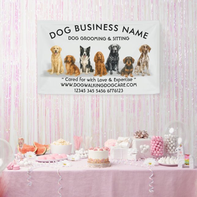 Adorable Puppy Breeds Banner (Party)