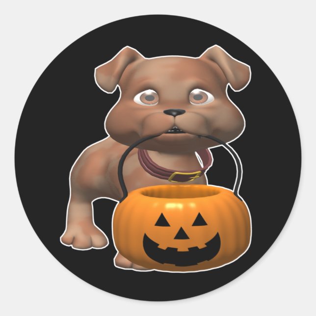 Adorable-Puppy Classic Round Sticker (Front)