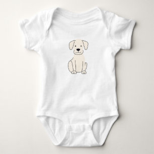 Adorable Puppy Dog Drawing  Baby Bodysuit