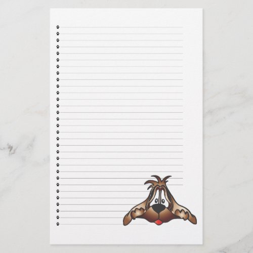 Adorable Puppy Dog Lined Stationery