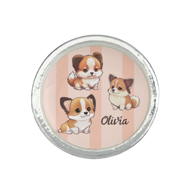 Adorable puppy dogs, ring (Front)