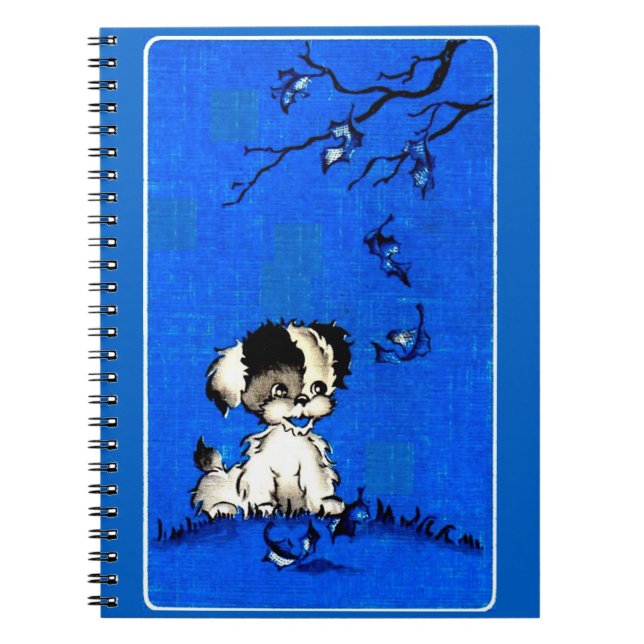 adorable puppy in autumn notebook (Front)