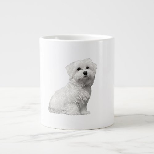 Adorable Puppy Maltese Lili Giant Coffee Mug