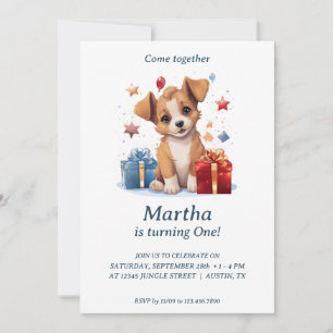 Adorable Puppy Paws: Birthday Party Invitation