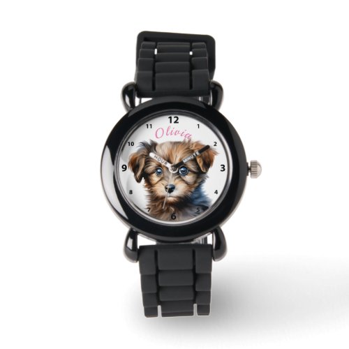 Adorable Puppy Personalized Watch