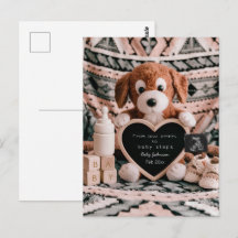 Adorable puppy plushy pregnancy announcement