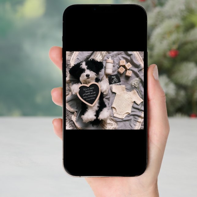 Adorable puppy pregnancy announcement  (Front Digital)
