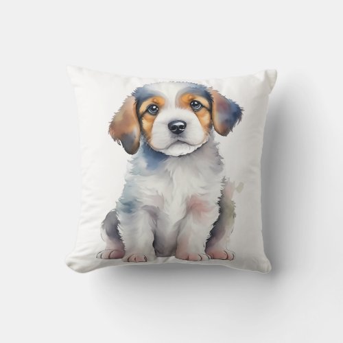 Adorable Puppy Throw Pillow