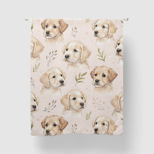 Adorable Puppy Watercolor Pattern (2) Blackout Curtains