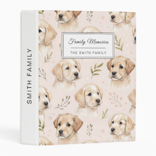 Adorable Puppy Watercolor Pattern (2) Mini Binder