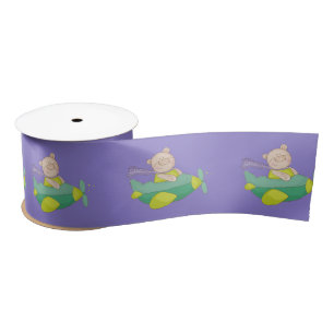 Adorable Purple Teddy Bear Ribbon