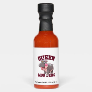 Adorable QUEEN MOO DENG Mom Baby Hippo Princess Ch Hot Sauces