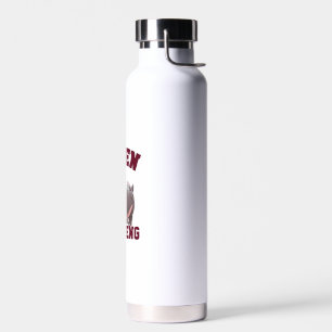 Adorable QUEEN MOO DENG Mom Baby Hippo Princess Ch Water Bottle