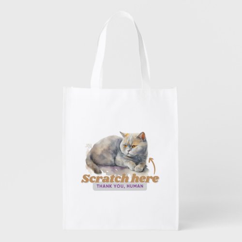 Adorable Quote Gift for Cat Dads Grocery Bag