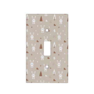 Adorable Rabbit Kids Pattern Light Switch Cover 