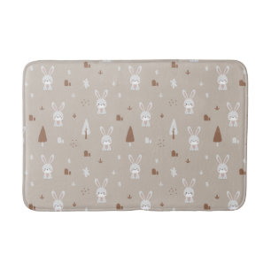 Adorable Rabbit Pattern Kids Bath Mat