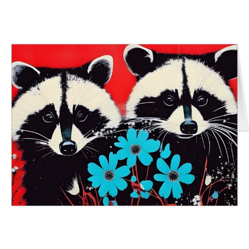 Adorable Raccoons All Occasions Greeting Card