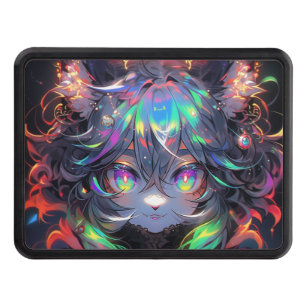 Adorable Rainbow Catgirl Furry Anime Hitch Cover