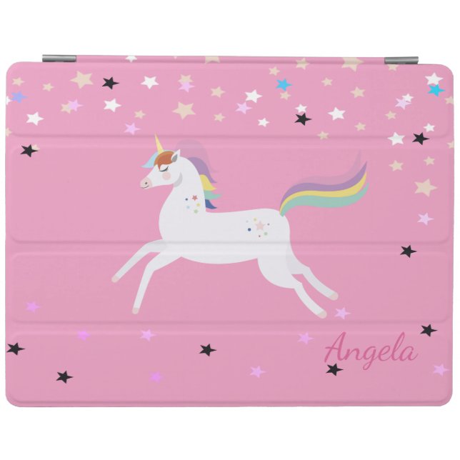 Adorable Rainbow Unicorn Magical Stars iPad Smart Cover (Horizontal)
