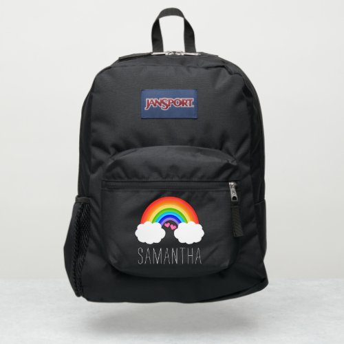 Adorable Rainbow With Name JanSport Backpack