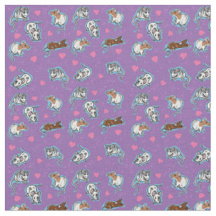 Adorable rat print fabric